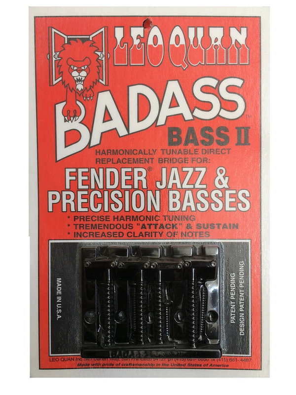 Leo Quan Badass II 4-string Bass Bridge Ungrooved Brücke Black BB-0335-003 Precision Jazz Bass