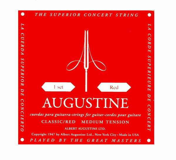 1 Satz Augustine Classic Red Medium Tension Konzert Gitarren Saiten