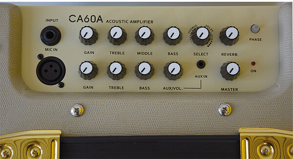 Career CA60A Acoustic Amp 60W Tweeter Gitarren & Gesangs Verstärker Vintage Design