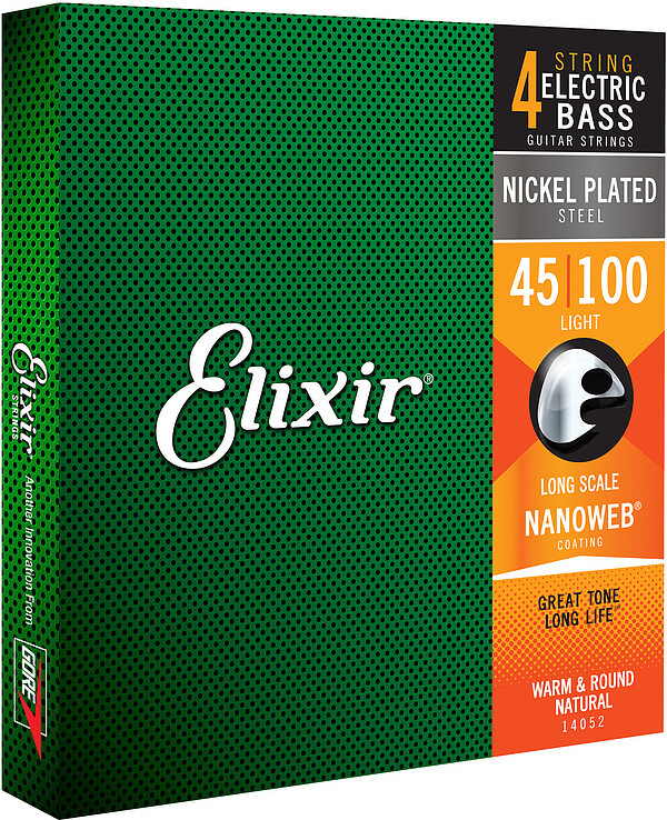 Elixir Nanoweb Electric Bass Light 45-100 Saiten Satz Strings Set 14052